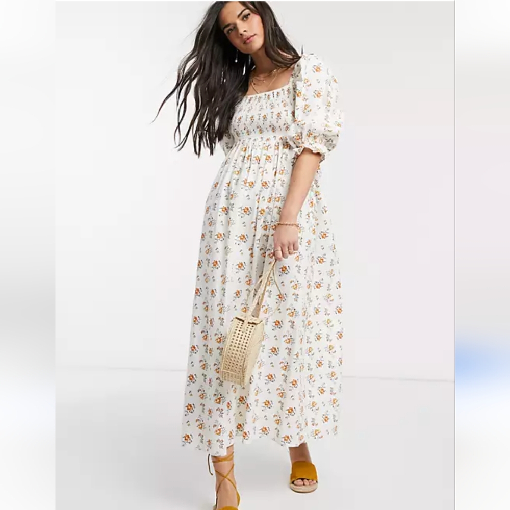 ASOS Design Shirred Maxi Dress
